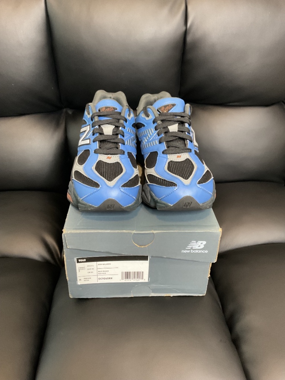 New Balance 9060 "Blue Agate" / Dark Royal Black GC9060RH Youth 7Y / Women 8.5 - Picture 8 of 10
